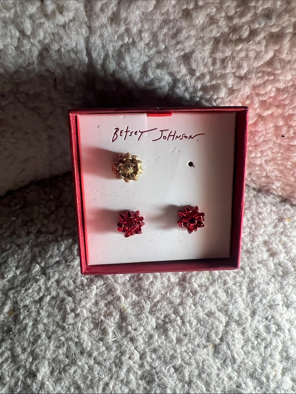 New Betsey Johnson Set of 3 Earrings NWB